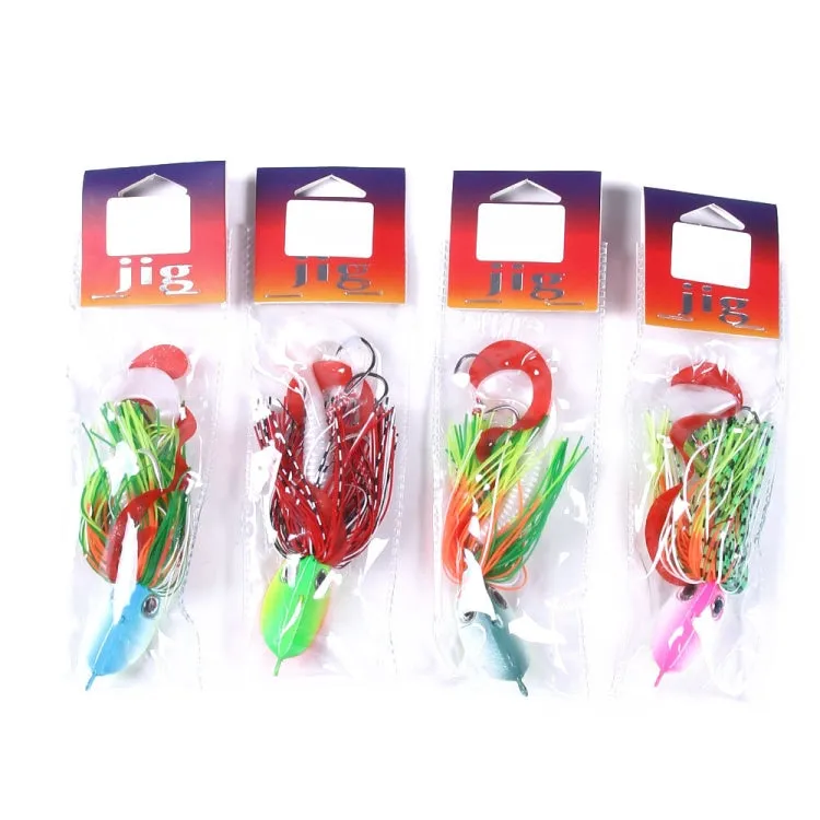 HENGJIA JIG Fish Head Beard Lead Hook, Specification: 60G(No. 1)