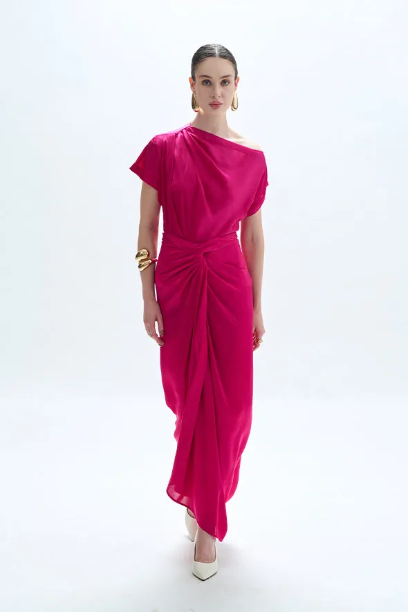 Honey Multiway Draped Skirt in Pink