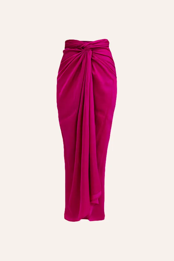 Honey Multiway Draped Skirt in Pink
