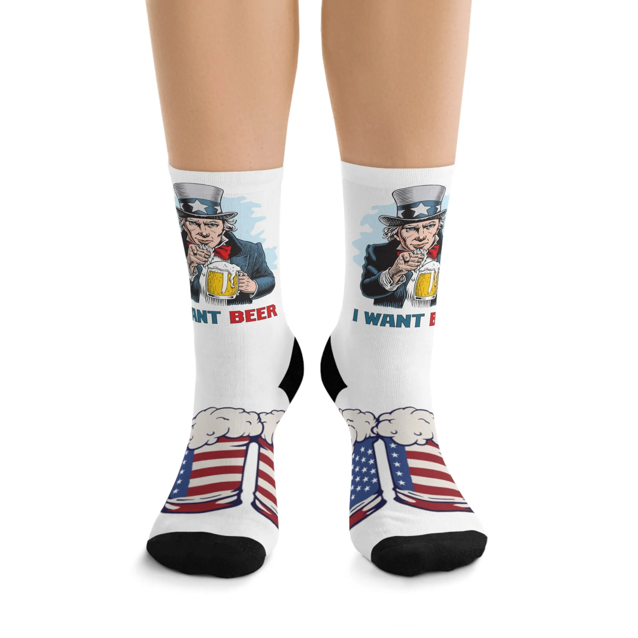 I Want Beer Socks Recycled Poly Socks