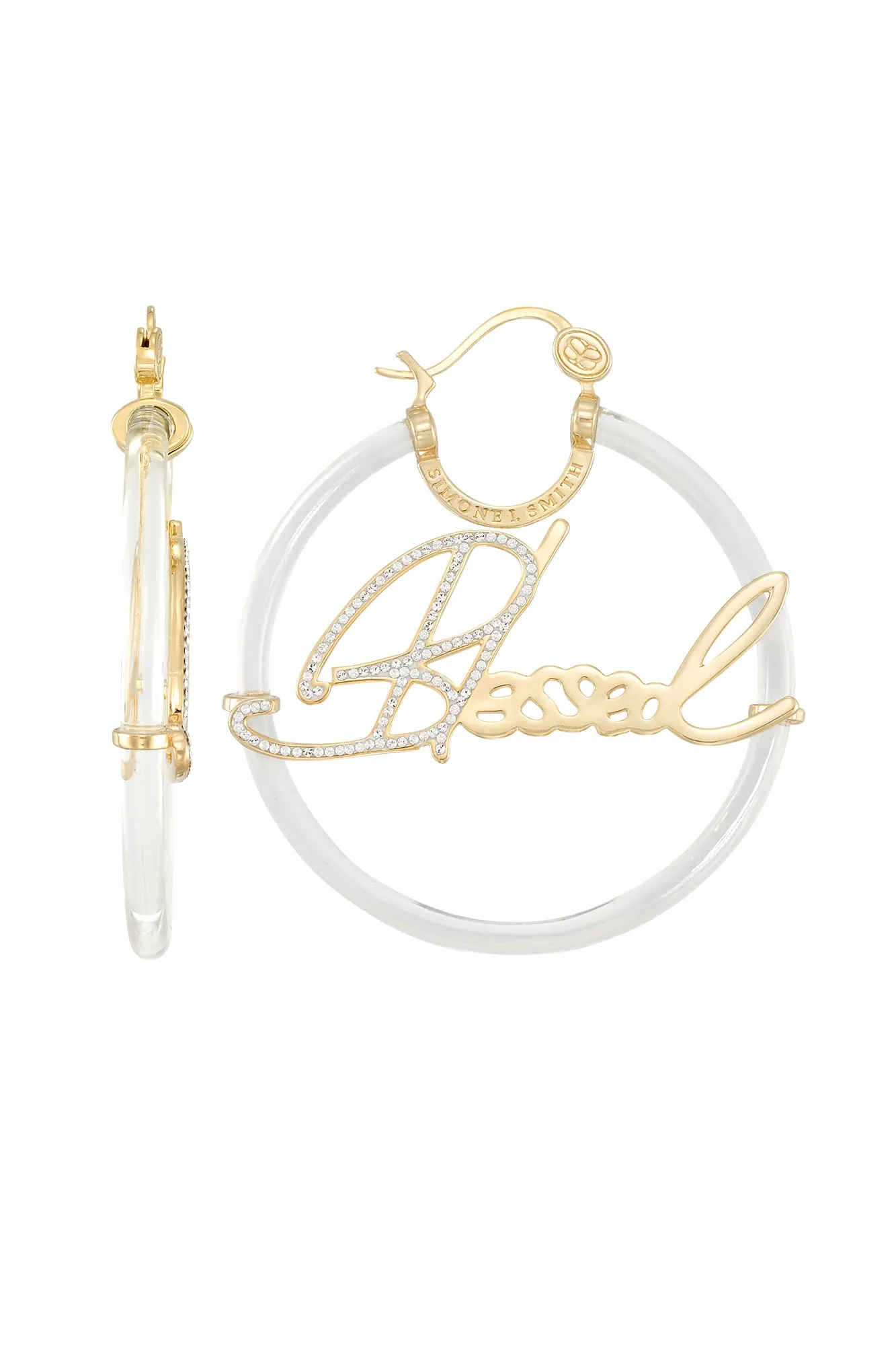 Icy Collection Blessed Hoops - Large