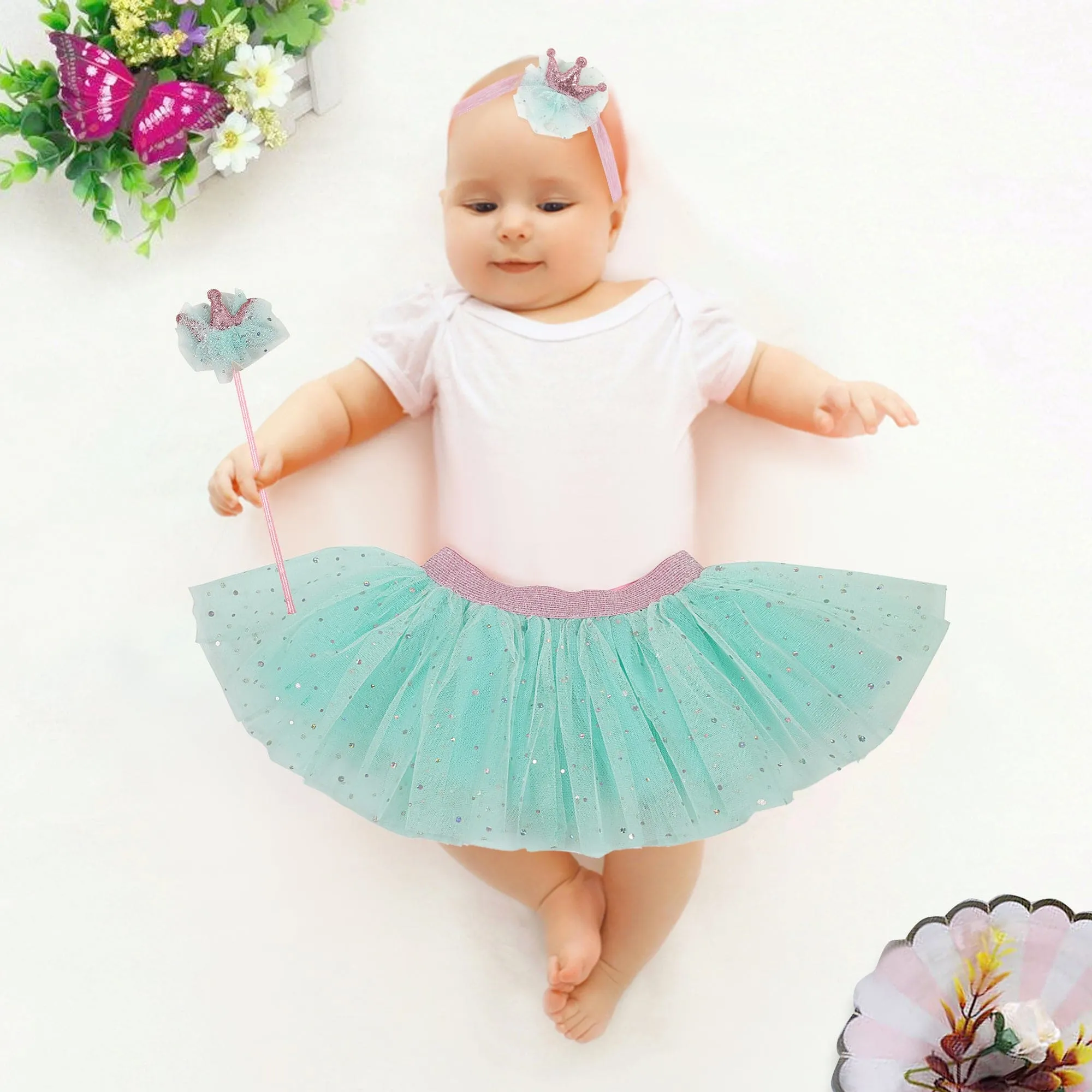 Icy Princess Blue Tutu Skirt And Accessory Set