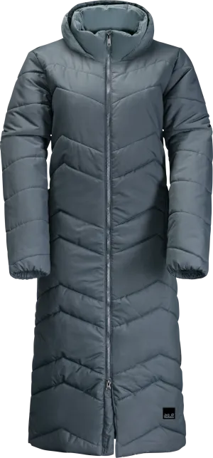 Jack Wolfskin Women&#x27;s Kyoto Long Coat Slate Blue | Buy Jack Wolfskin Women&#x27;s Kyoto Long Coat Slate Blue here | Outnorth