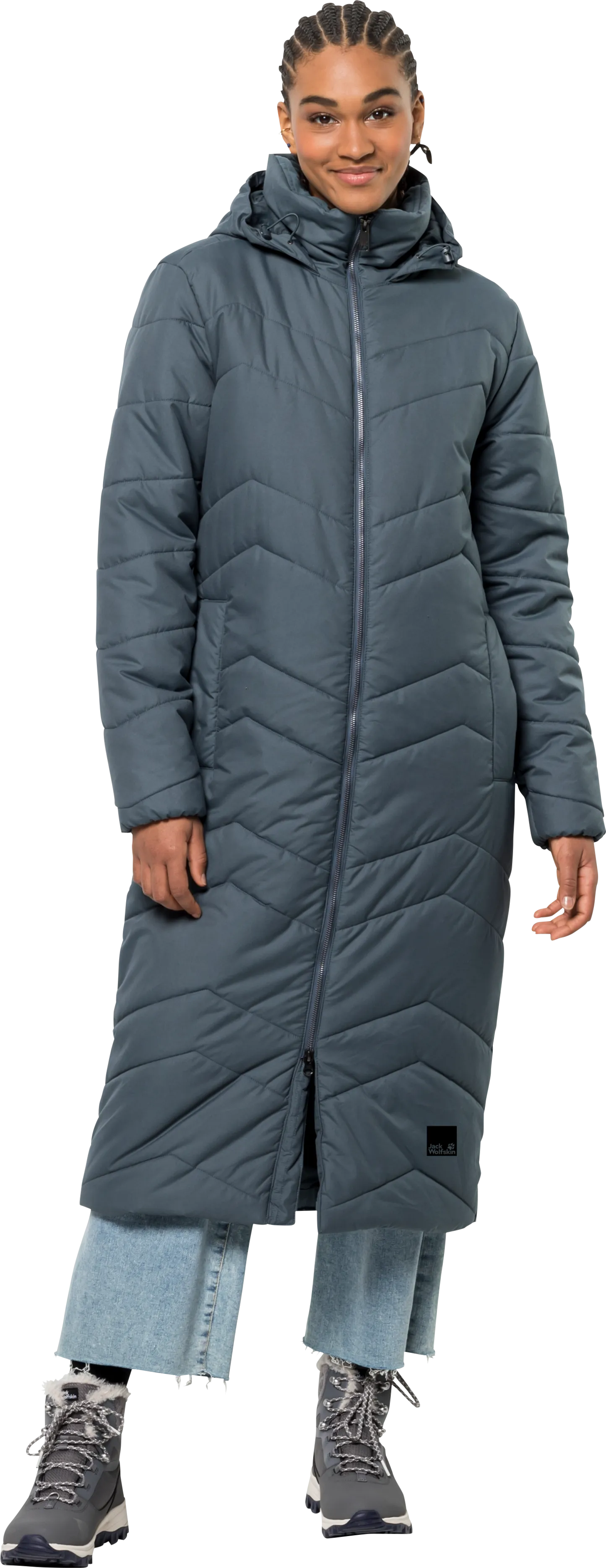 Jack Wolfskin Women&#x27;s Kyoto Long Coat Slate Blue | Buy Jack Wolfskin Women&#x27;s Kyoto Long Coat Slate Blue here | Outnorth