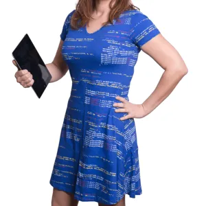 JavaScript Code Fit & Flare Dress