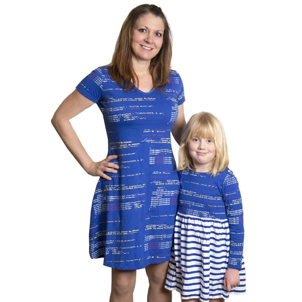 JavaScript Code Fit & Flare Dress