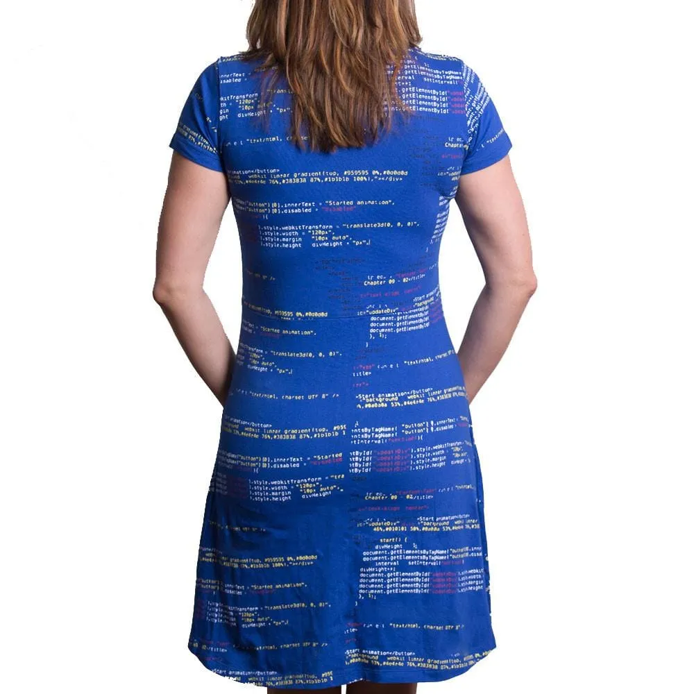 JavaScript Code Fit & Flare Dress