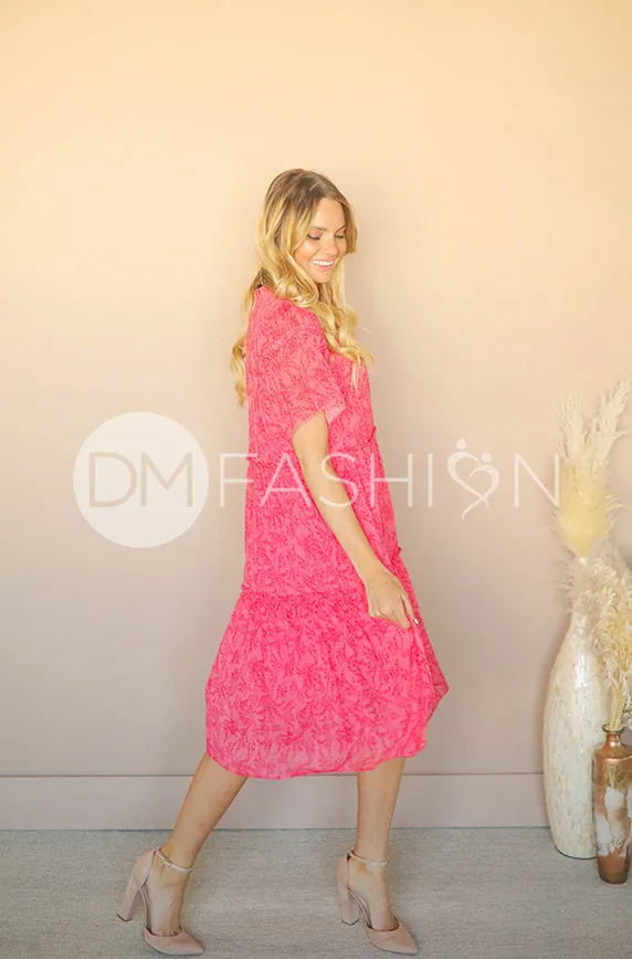 Kara Hot Pink Dress - DM Exclusive - Maternity Friendly - Restocked