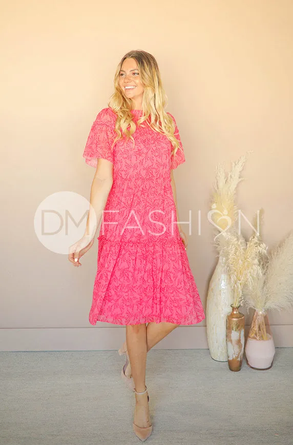 Kara Hot Pink Dress - DM Exclusive - Maternity Friendly - Restocked