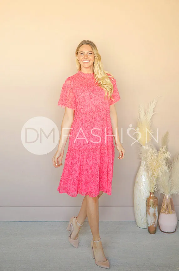 Kara Hot Pink Dress - DM Exclusive - Maternity Friendly - Restocked