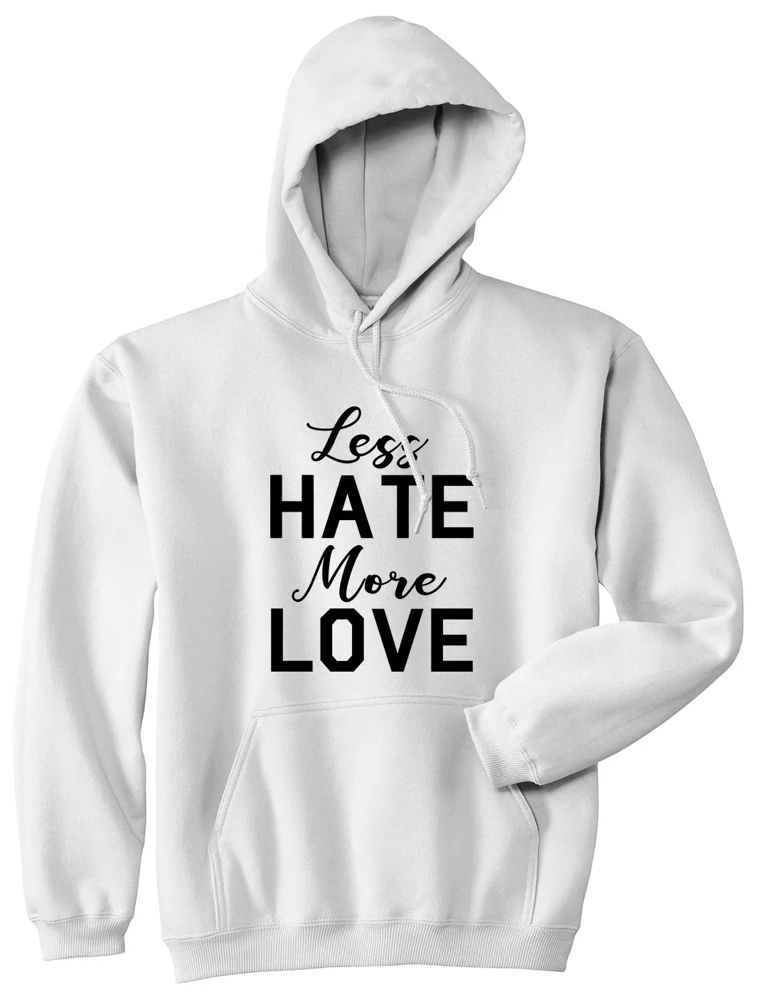 Less Hate More Love Mens Pullover Hoodie