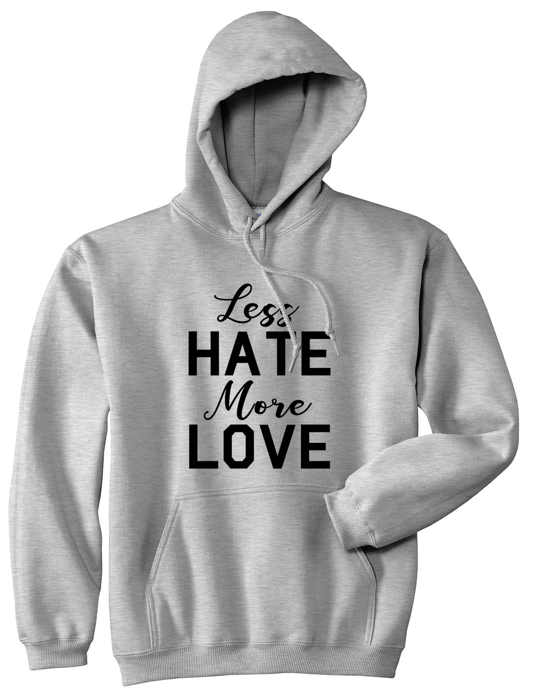 Less Hate More Love Mens Pullover Hoodie