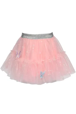 Little Girl’s Sparkly 3D Butterfly Tutu Mesh Skirt