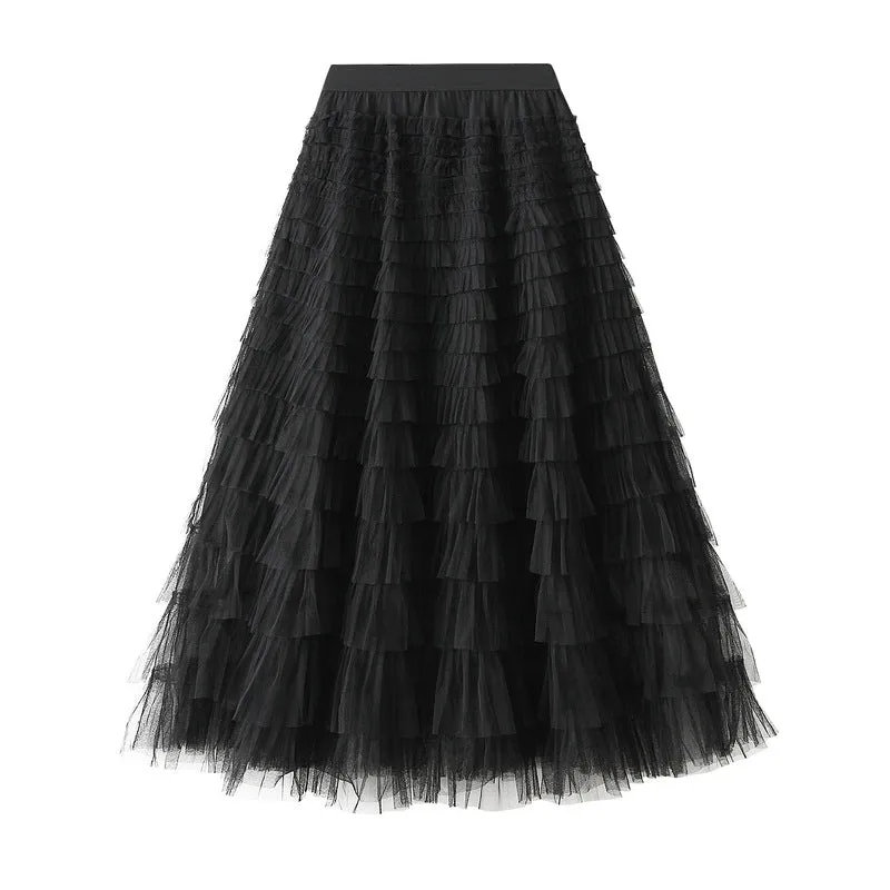 Luna Long Pleated Skirt