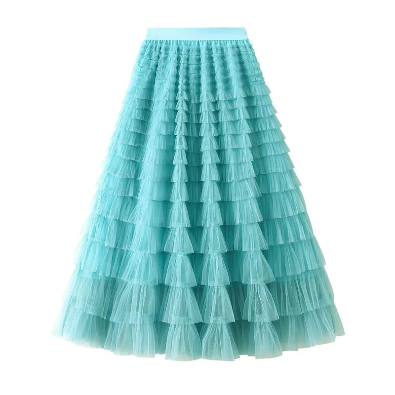 Luna Long Pleated Skirt