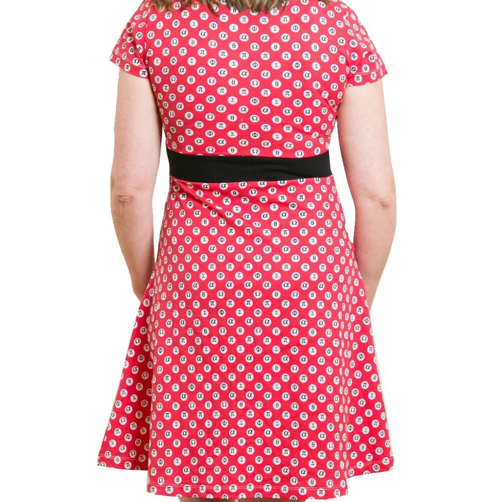 Mathematical Symbols Polka Dot Fit & Flare Dress