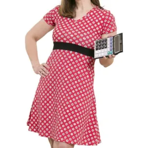 Mathematical Symbols Polka Dot Fit & Flare Dress