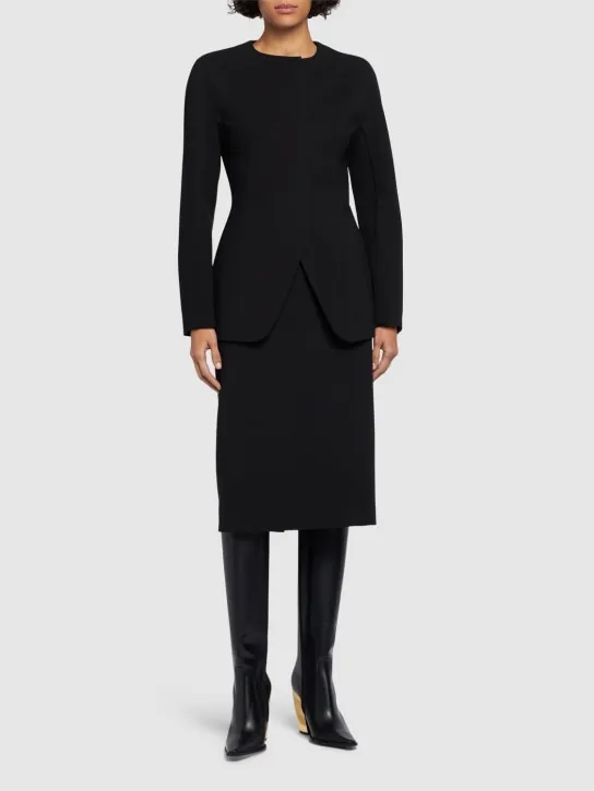 Max Mara   Lubiana sable midi skirt 