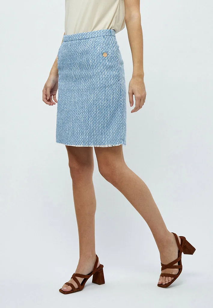 Minessa Boucle Skirt - Serenity Blue