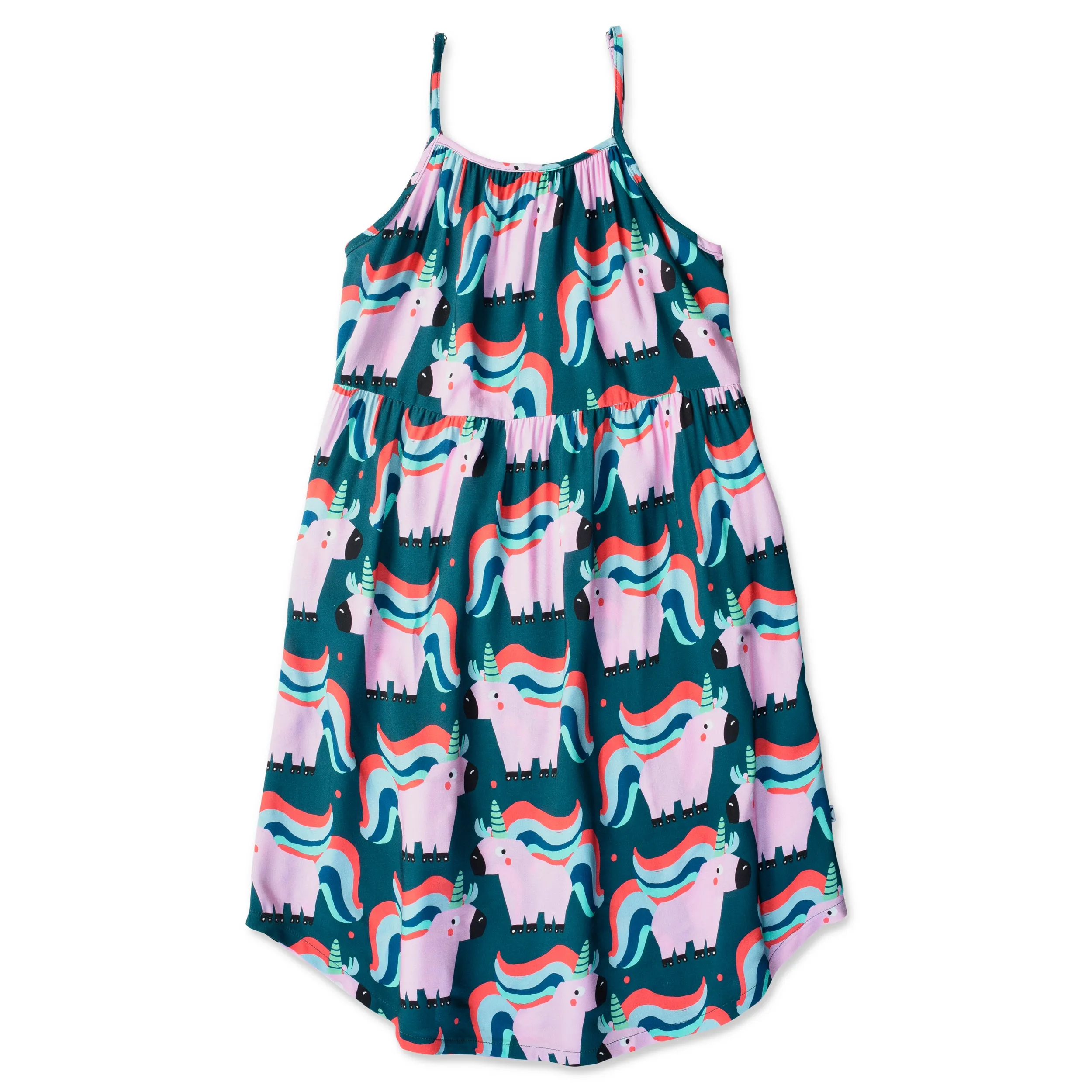 Minti Sporty Unicorns Midi Dress - Dark Turquoise
