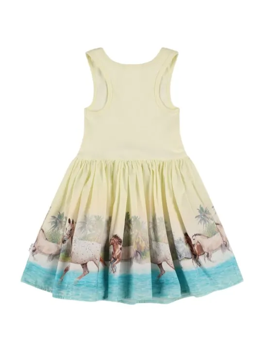 Molo   Horse print organic cotton blend dress 
