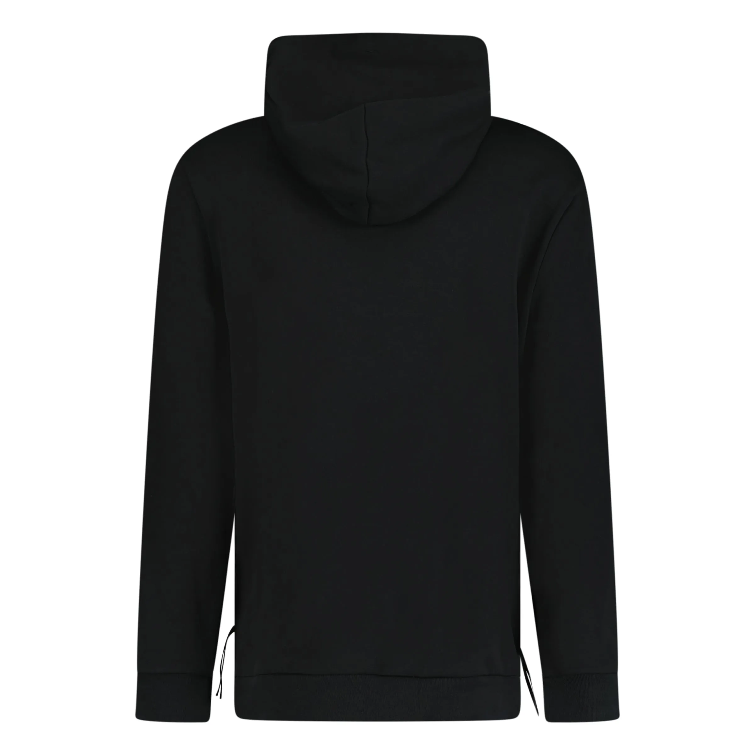 MONCLER LOGO PATCH PULLOVER HOODIE BLACK