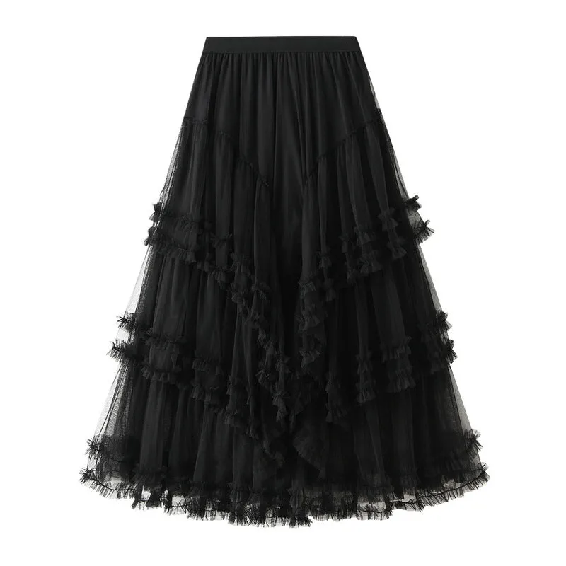 Multi-layer Mesh Skirt Fairy Fluffy Skirt 760