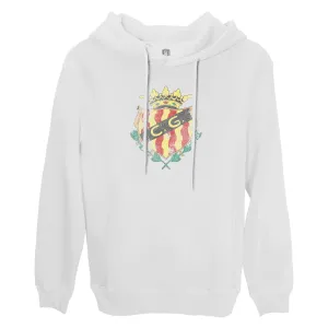 Nastic de Tarragona Color Badge Fleece Pullover Hoodie - White