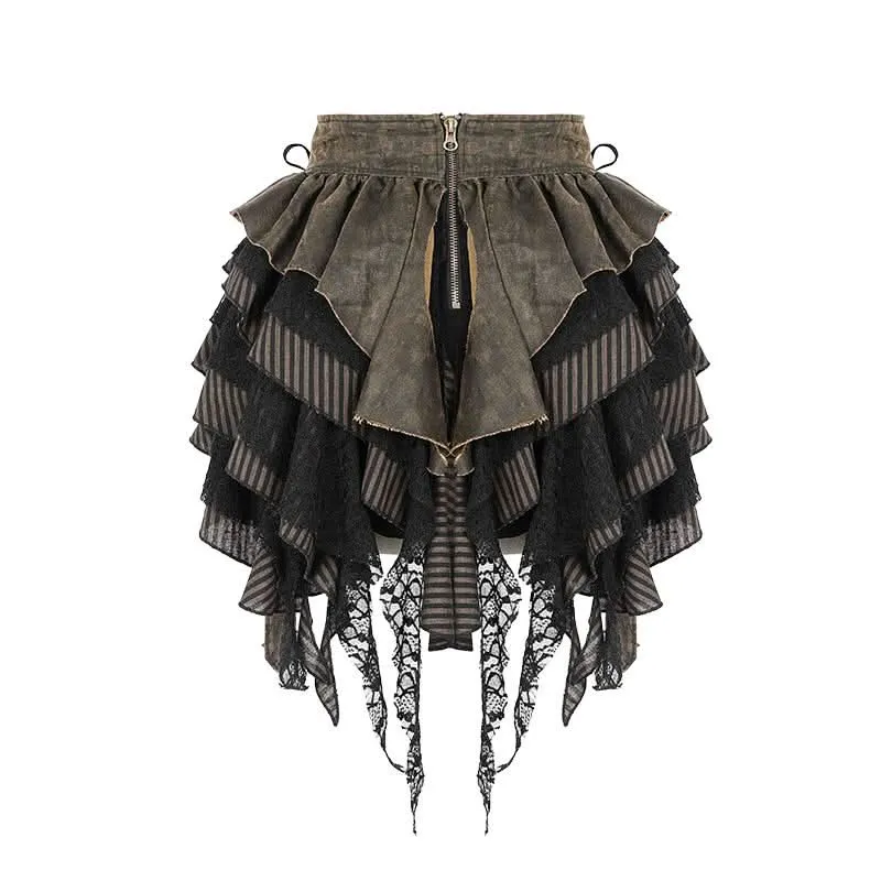 'Pendragon' Steampunk Waterfall Skirt
