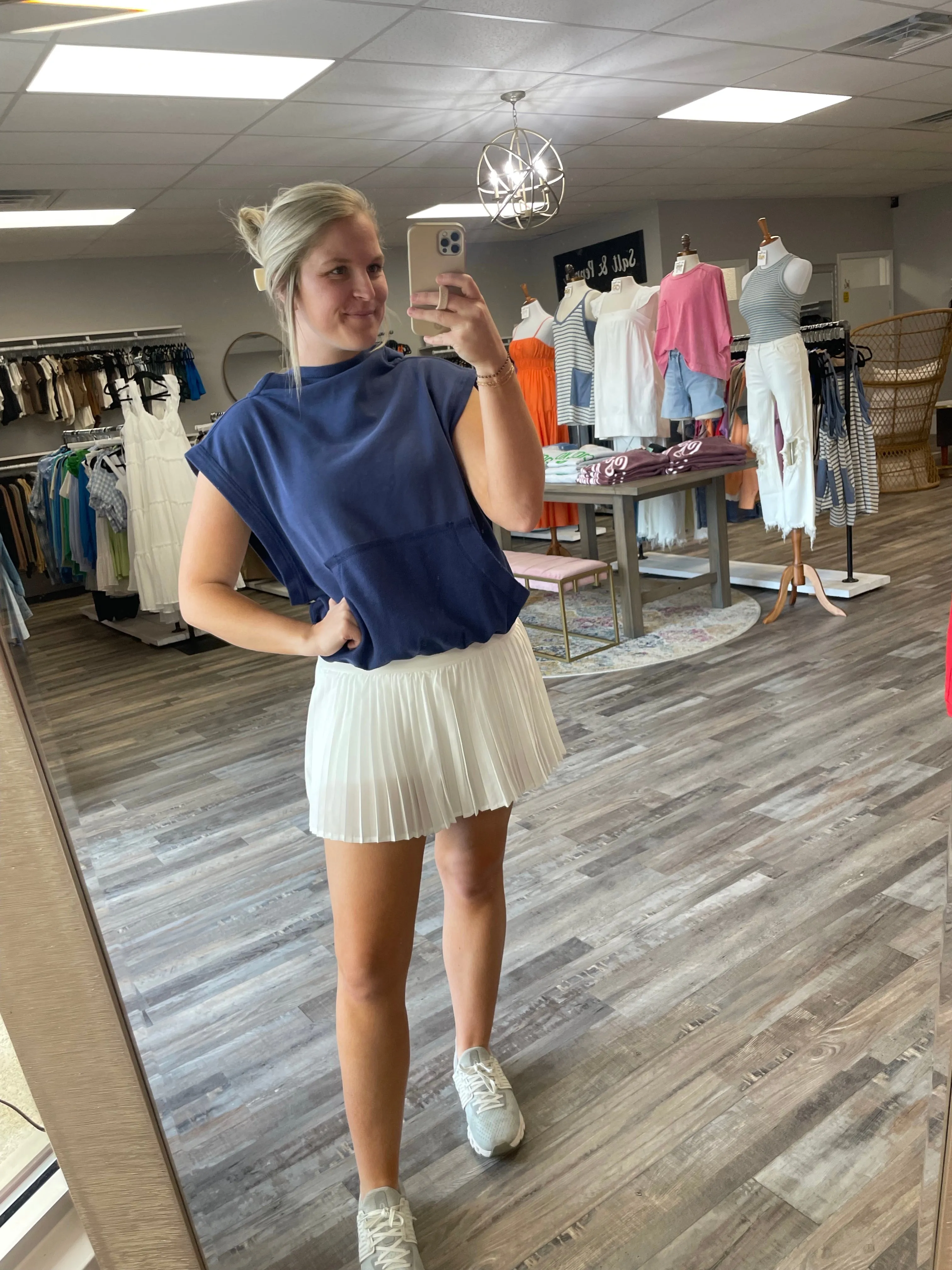 Pleated Skort - White