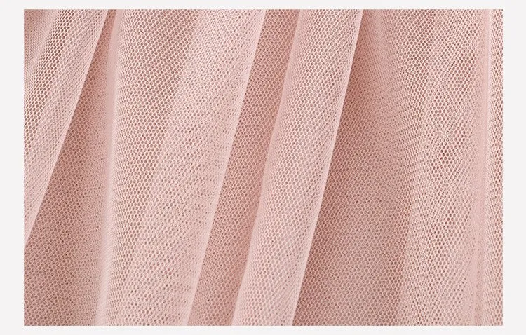 Princess Fairytale Stitching Bow White Cream Pink Black Long Gathered Skirt