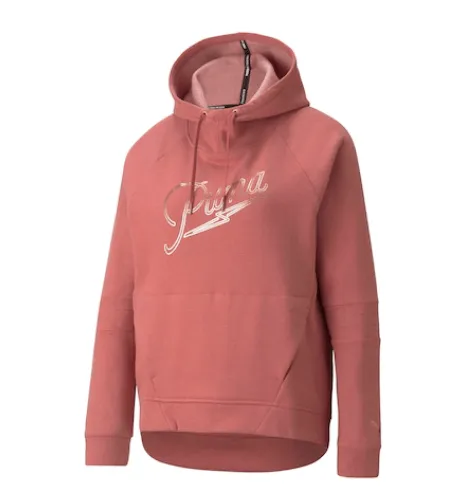 Puma Moto Pullover Hoodie Women Pink
