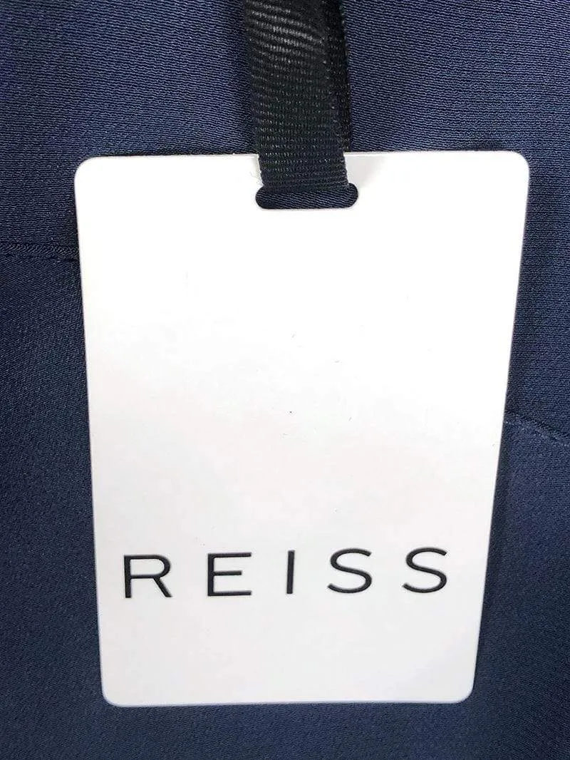 Reiss Navy Christa Fit & Flare Short Skirt
