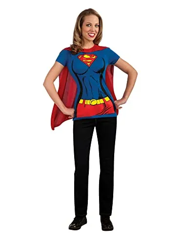 Rubie's Supergirl T-Shirt w/ Cape Adult Costume