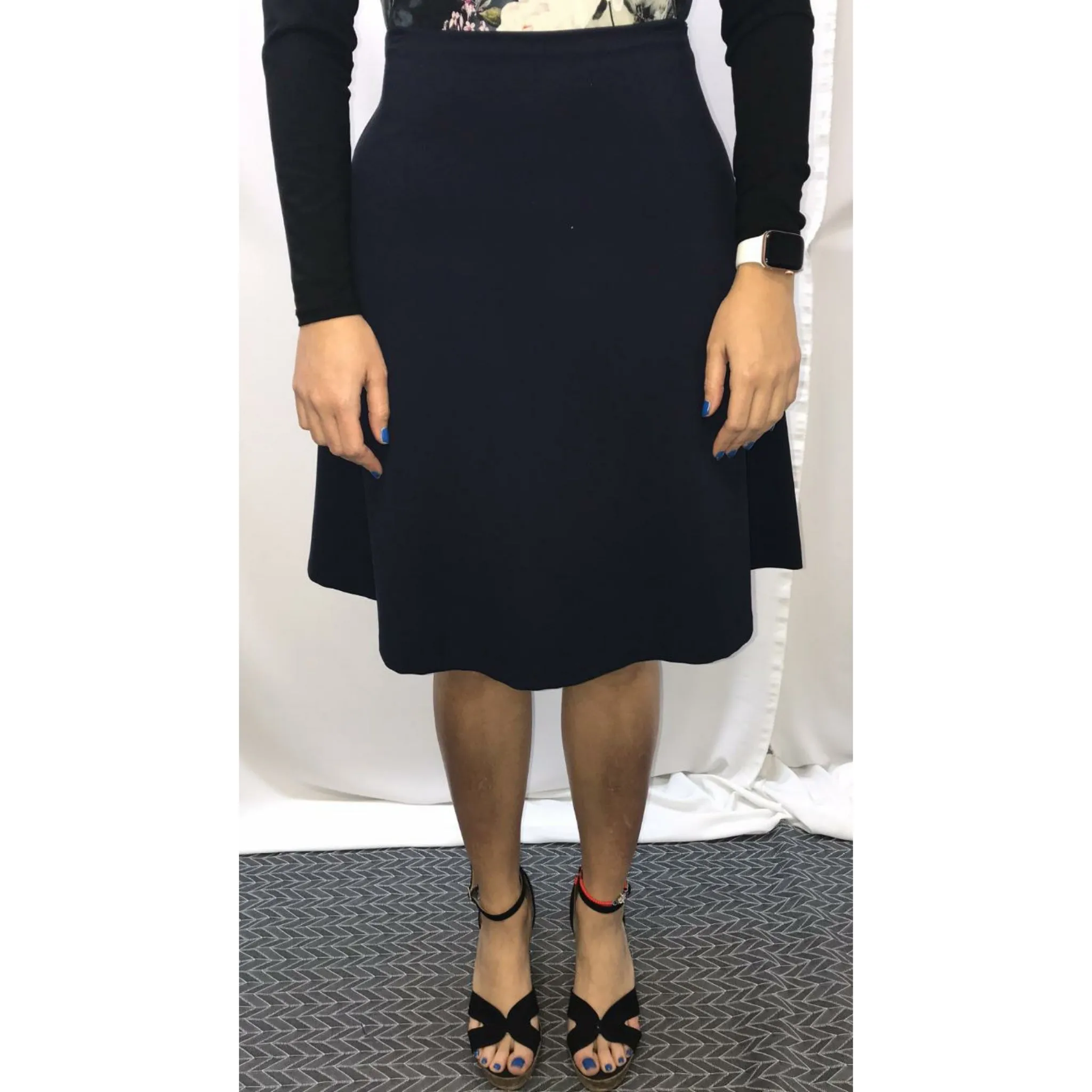 Sam Basic Aline Skirt: Navy