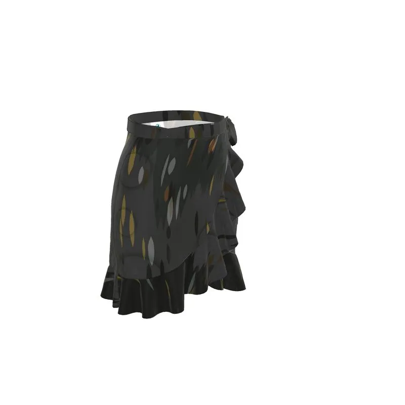 Skirt: Black Circle Flounce Skirt