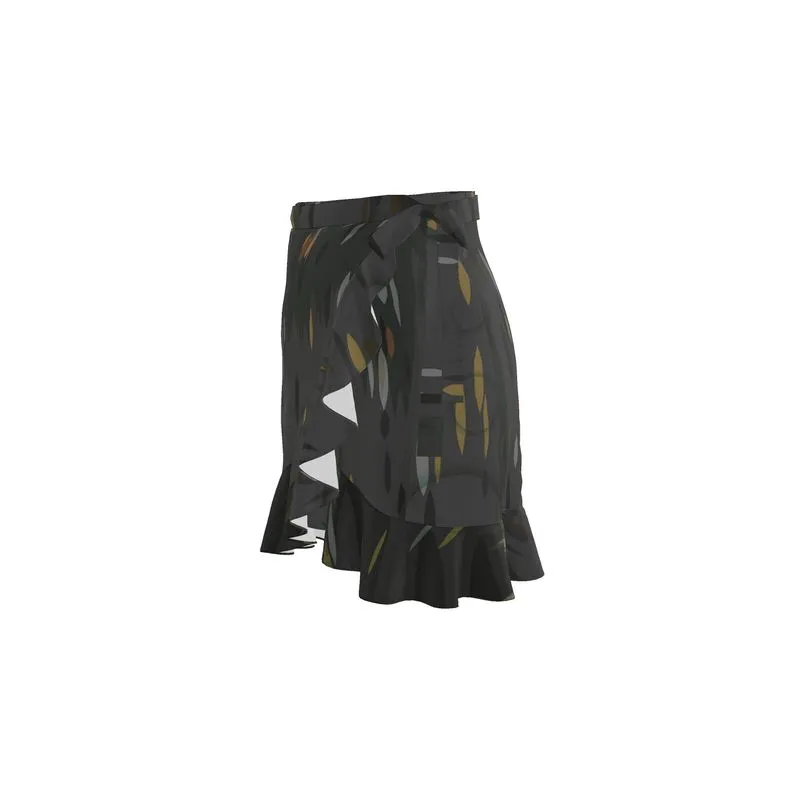 Skirt: Black Circle Flounce Skirt