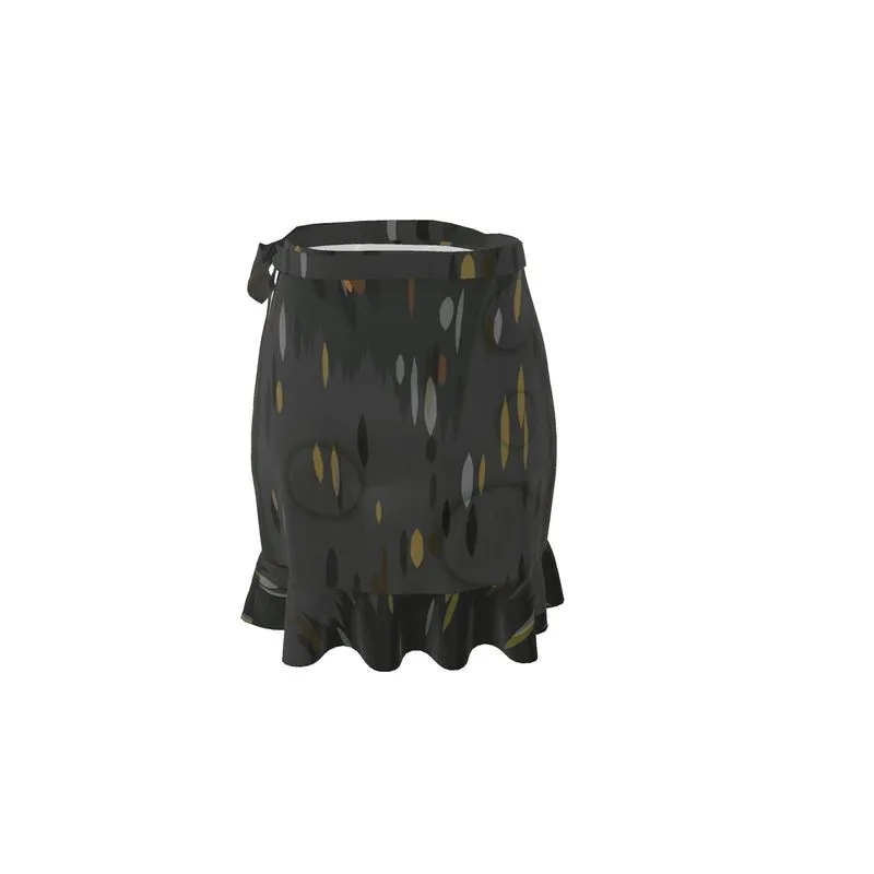 Skirt: Black Circle Flounce Skirt