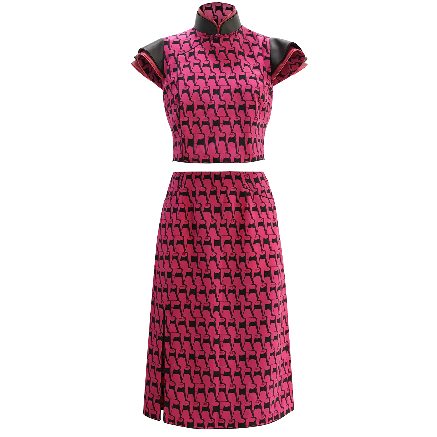 【SODA POP】100% Silk Cheongsam Skirt (香港士多) (汽水情緣) (我愛紫紅)