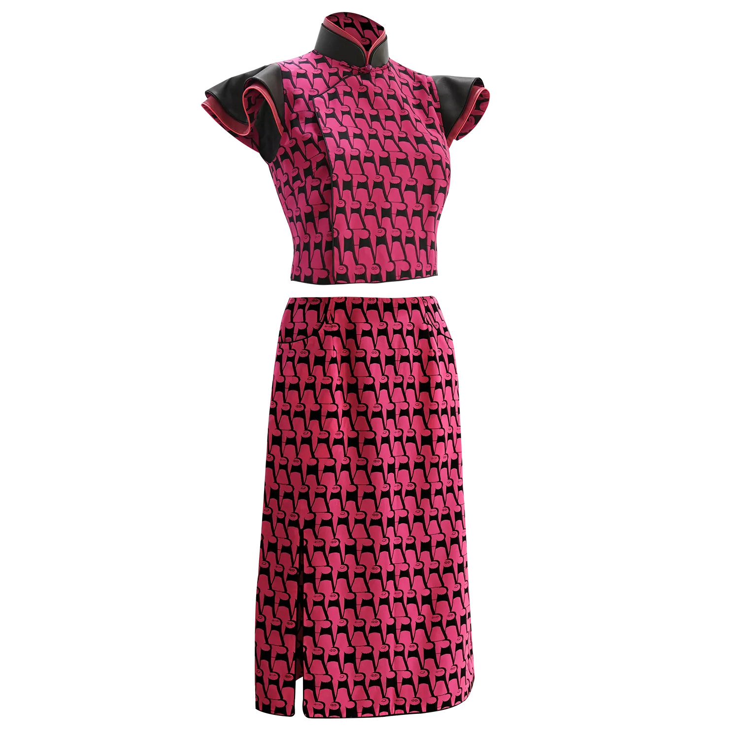 【SODA POP】100% Silk Cheongsam Skirt (香港士多) (汽水情緣) (我愛紫紅)