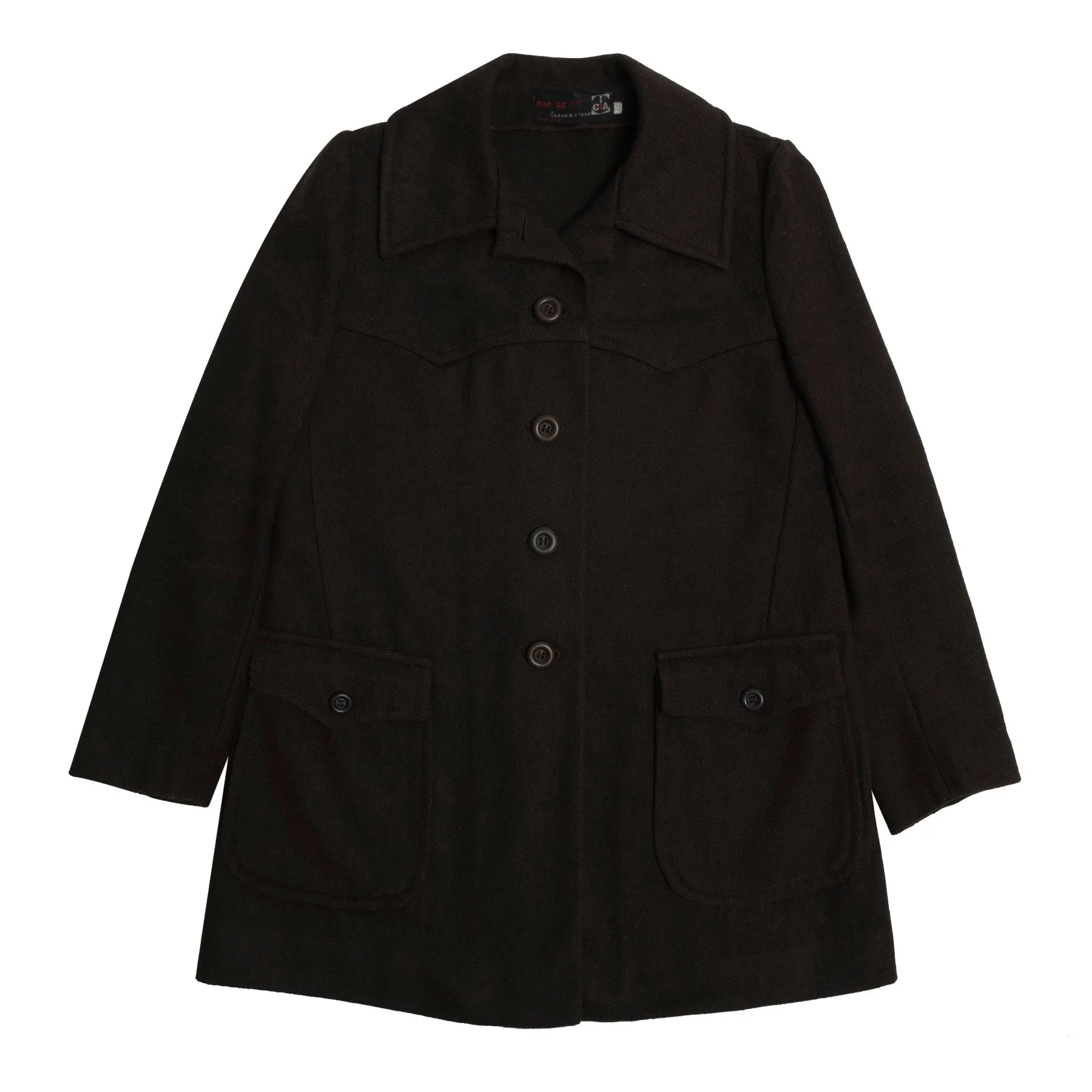 Vintage Boiled Wool Tweed Western Riding Coat