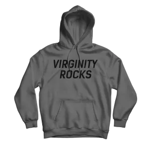 Virginity Rocks Silver Hoodie