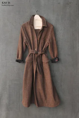 Wool Cashmere Sontag Coat - Brown  - S