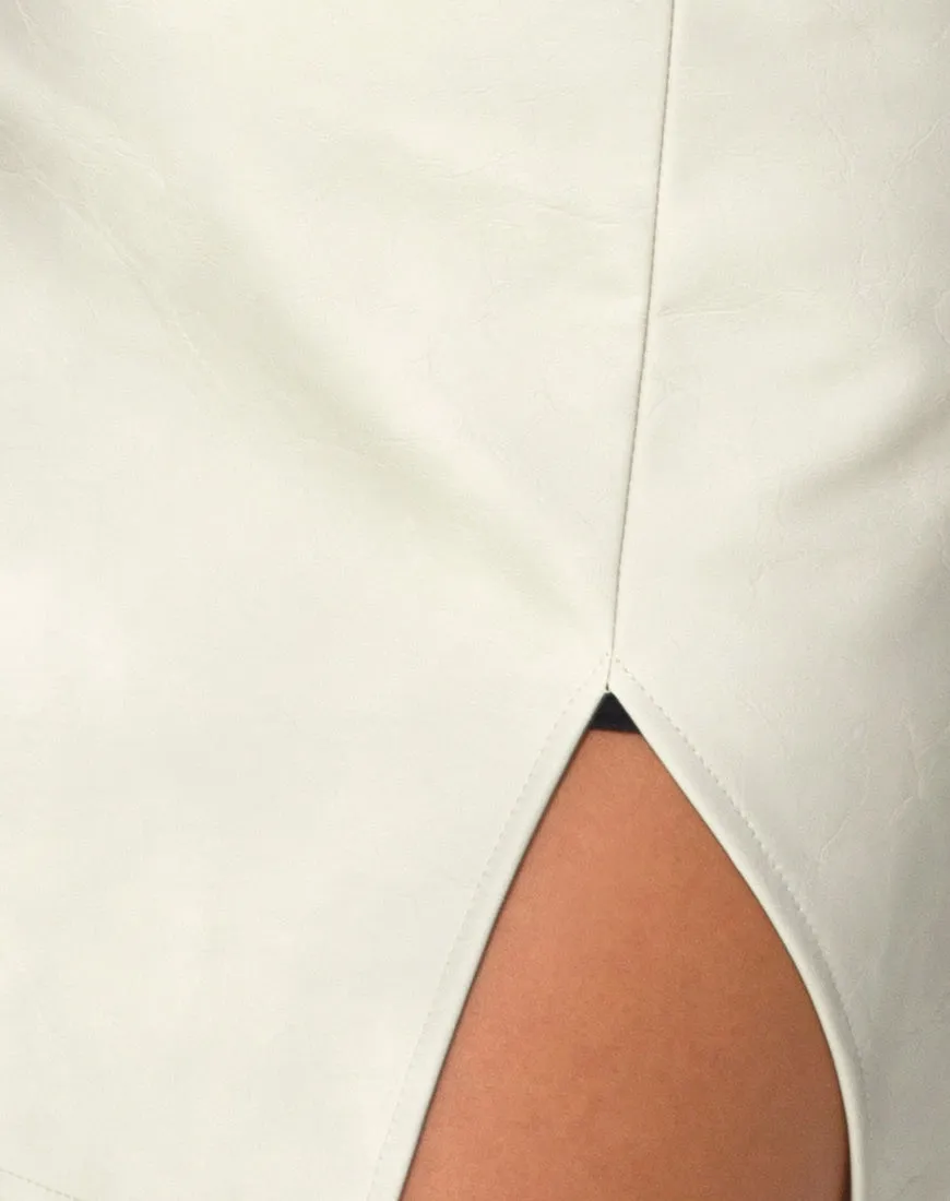 Wren Mini Skirt in Pu Matte Grey